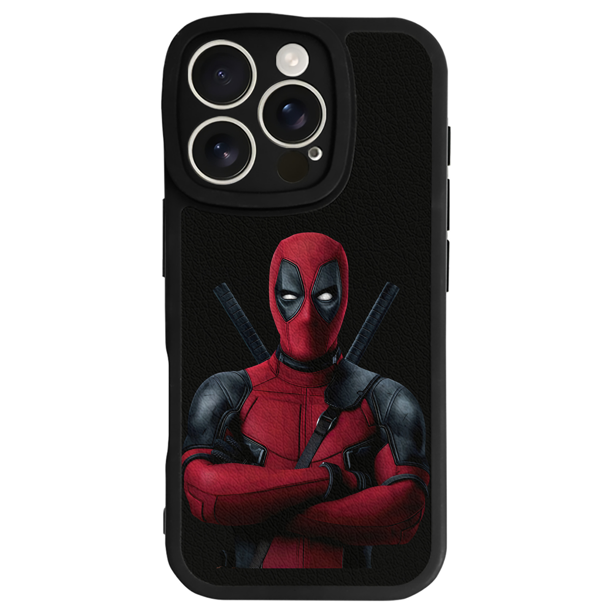 （画像用） Deadpool デッドプール 【iPhone 16シリーズ対応】シリコンスマホケース（レザー調） 材質：シリコン